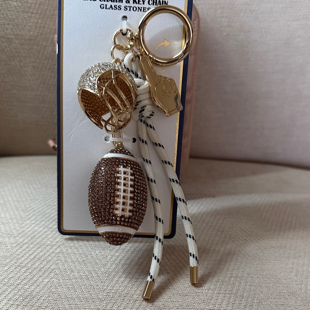 Piper N Gold and Brown Bag Charm & Keychain - Picture 10 of 10